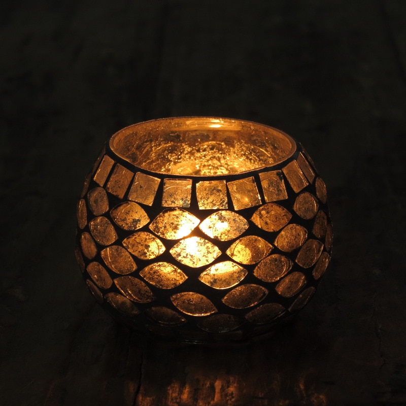 モザイクガラスキャンドルホルダー｜マライカ公式通販