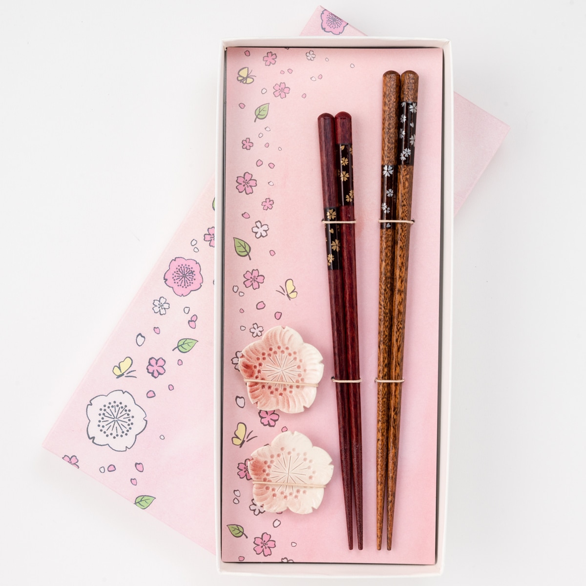 八角染衣ﾍﾟｱ 清水焼箸置付 | お箸の専門店 【箸蔵まつかん】のギフト