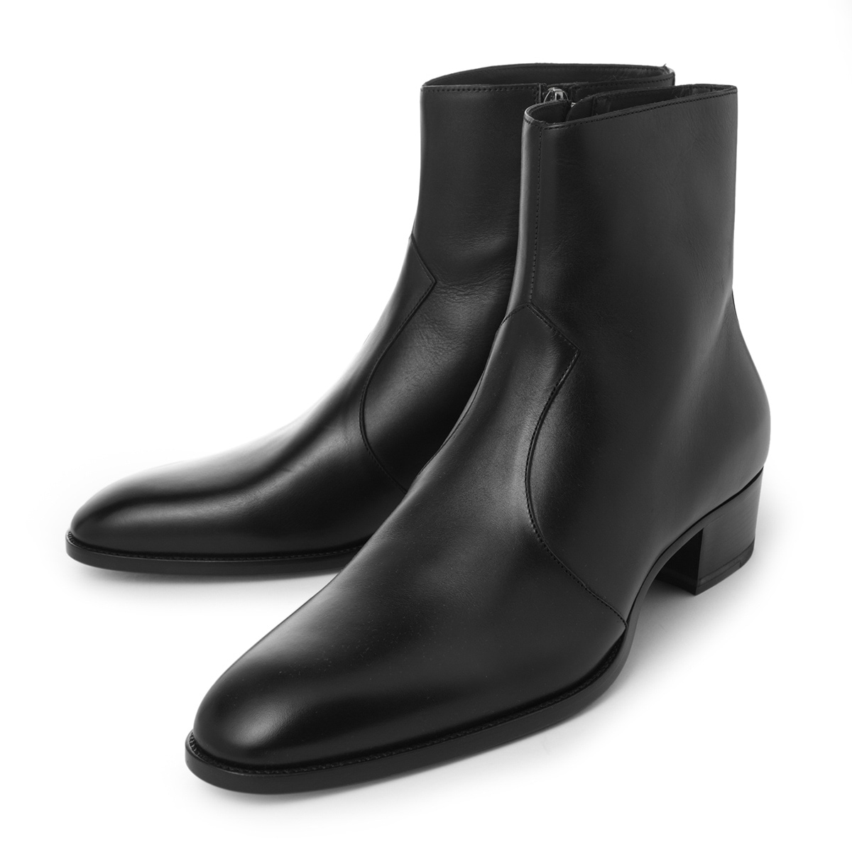 SAINT LAURENT サンローラン ブーツ/WYATT ZIPPED BOOTS【大きいサイズ