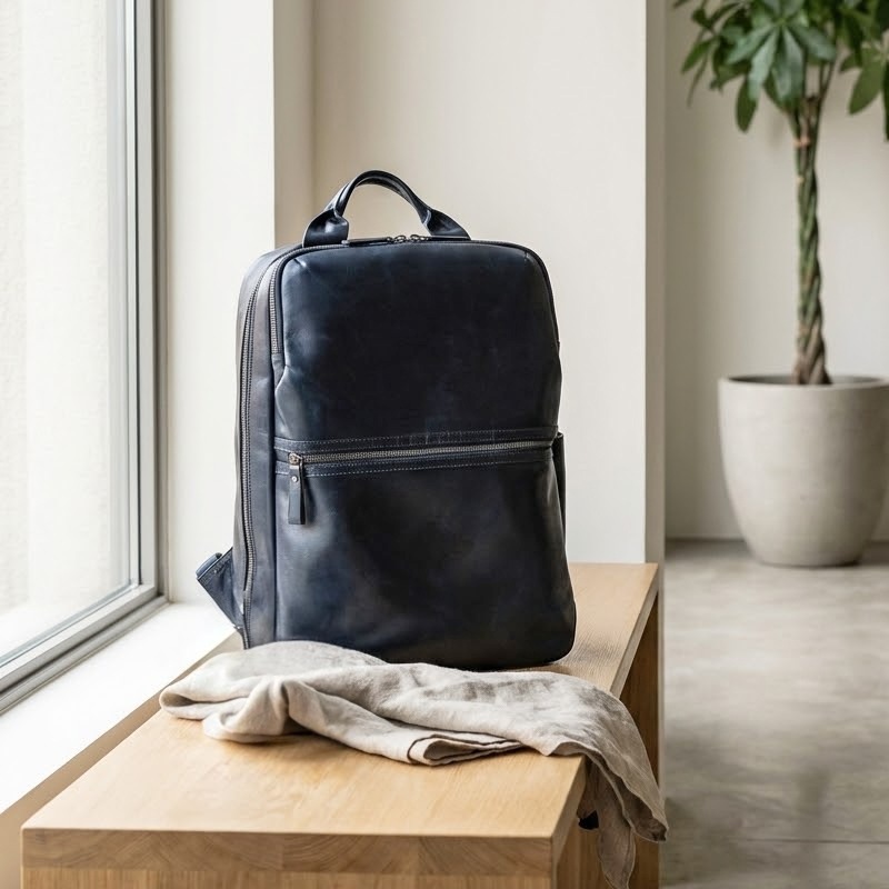 レザービジネスリュック ASTER NAVY アスター ネイビー紺｜【公式