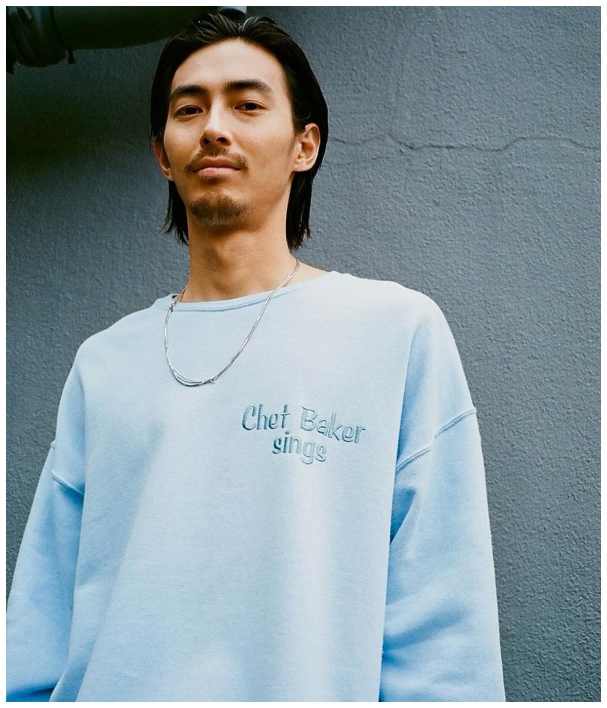 CHET BAKER / CREW NECK SWEAT SHIRT (TYPE-1)【BLUE】｜WACKO MARIA