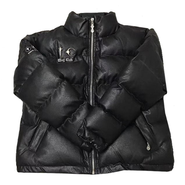 Thug Club ダウンジャケット Leather Puffer Jacket｜MIRISE(ミライズ