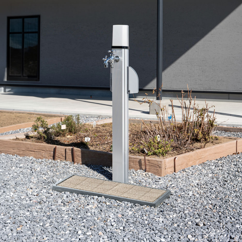 スクエアワイドG17 グレー｜レジンコンクリート製のおしゃれな水栓パン