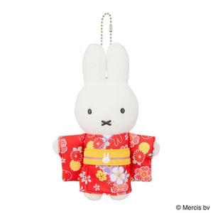 ジャパネスクミッフィー 着物マスコットキーチェーン バースデー花柄