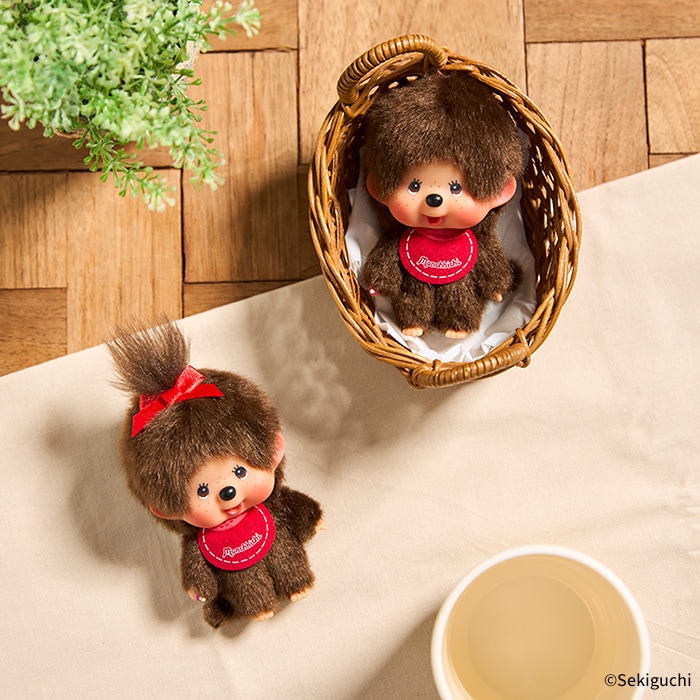 顔でかモンチッチ SS 女の子 キーチェーン|【ぬいぐるみのセキグチ