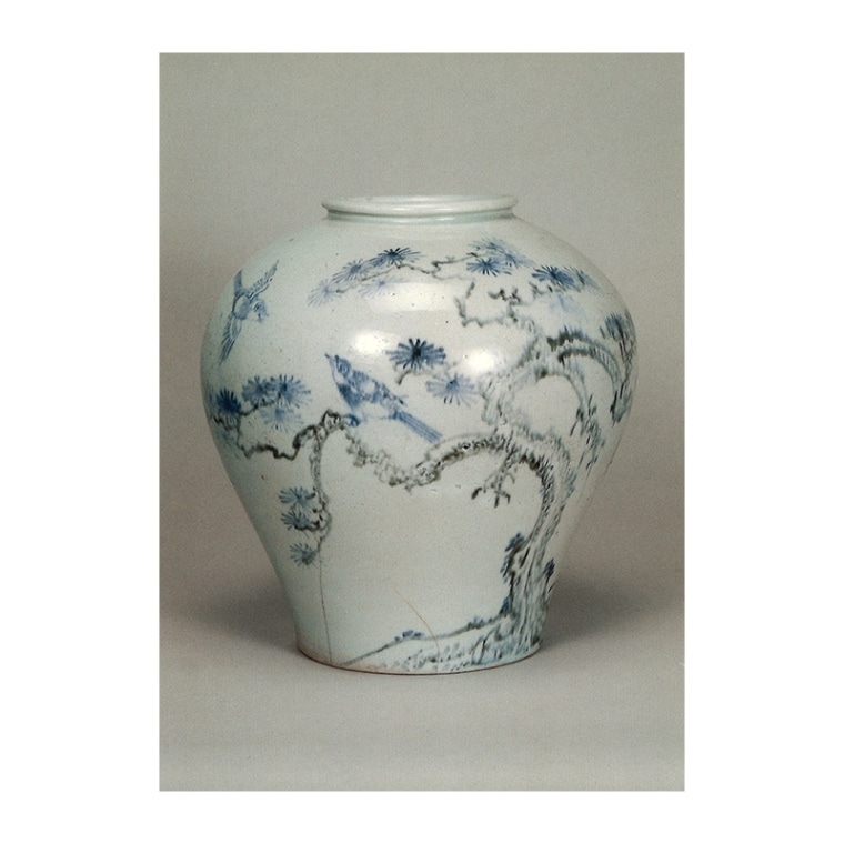 ポストカード：粉青鉄絵蓮池鳥魚文俵壺(韓国陶磁K10) | ポストカード