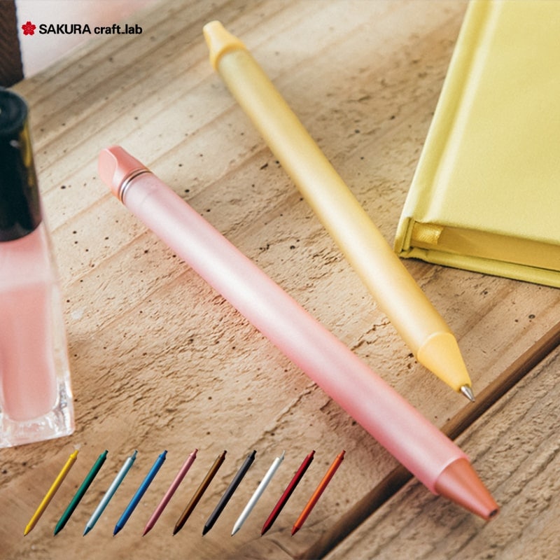 サクラ クラフトラボ 002 回転式単色ゲルインキボールペン イエロー