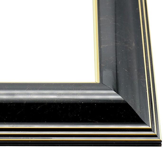 油絵額縁 6013/ブラック（BLF） F8号（455×380mm） 前面UVカット