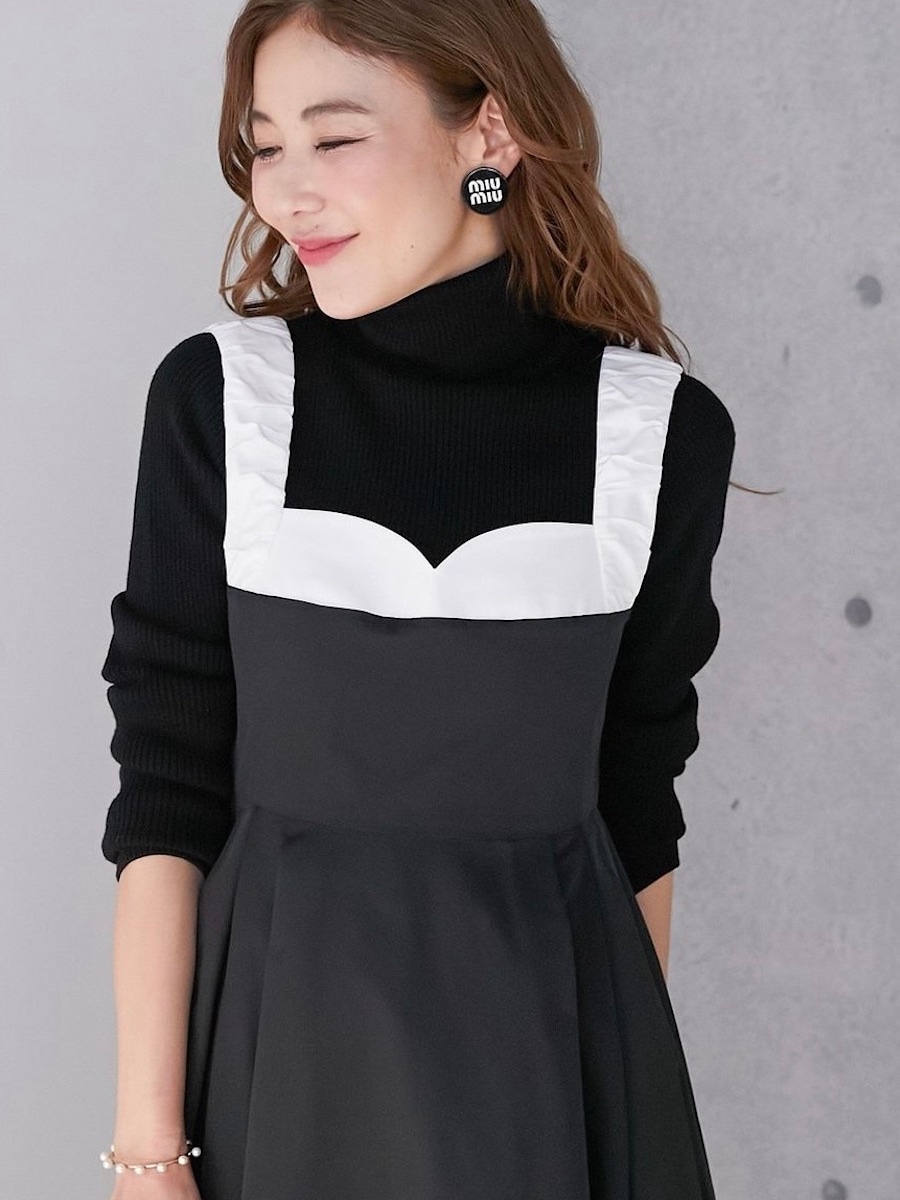 バイカラーワンピース | DRESS | OBLI