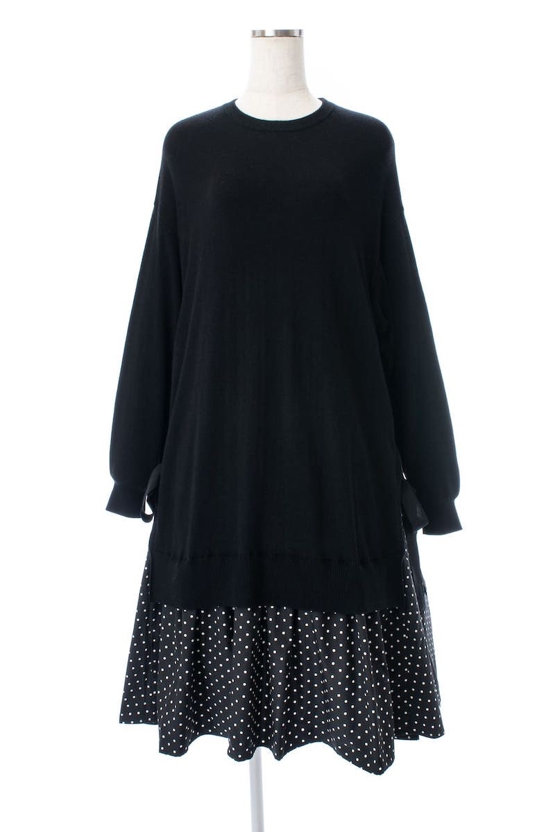 ニットドッキングドットワンピース | DRESS | OBLI