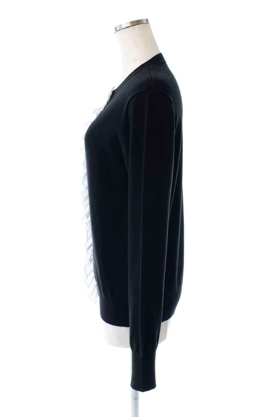 フリルカーディガン/ブラック | TOPS | OBLI