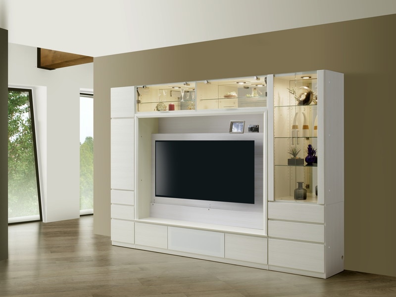 VS 幅280cm 壁掛け 壁面収納 壁面テレビ台 TV テレビボード 高級感 tv
