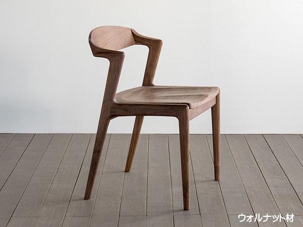 国産チェア ダイニングチェア 板座 肘付き ユナ・ウッド セミアーム