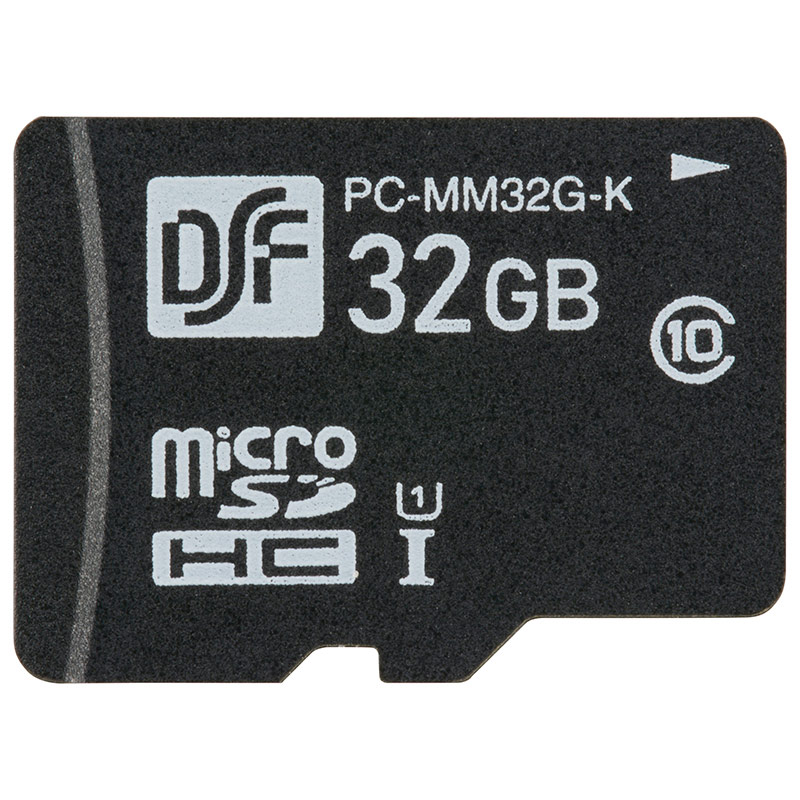 マイクロSDメモリーカード 32GB 高速データ転送｜PC-MM32G-K 01-0756