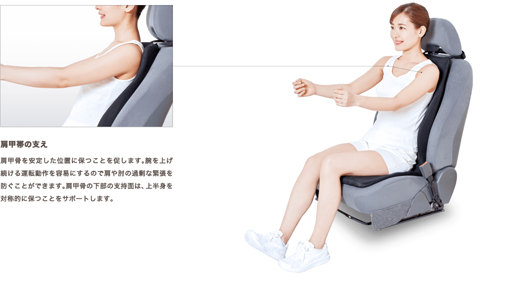 p!nto ピント】 姿勢サポートクッション ドライバーの為のクッション