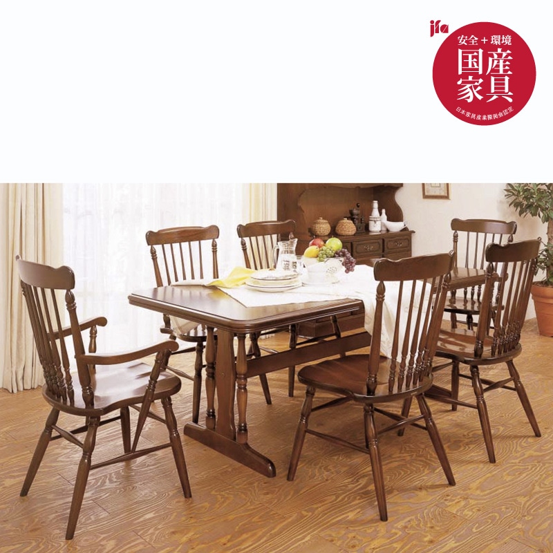 カリモク】6人掛け食堂セット コロニアル2本脚タイプ 幅180cm