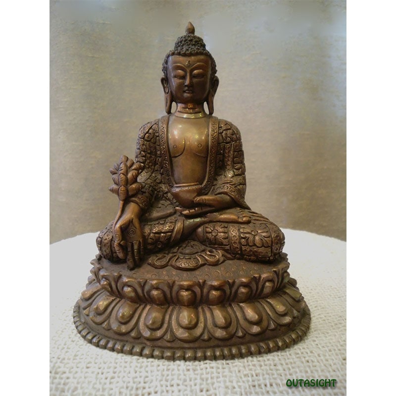 仏陀 釈迦牟尼しゃかむに 銅製像 ネパール NAS-32 | Statue/彫像/金属