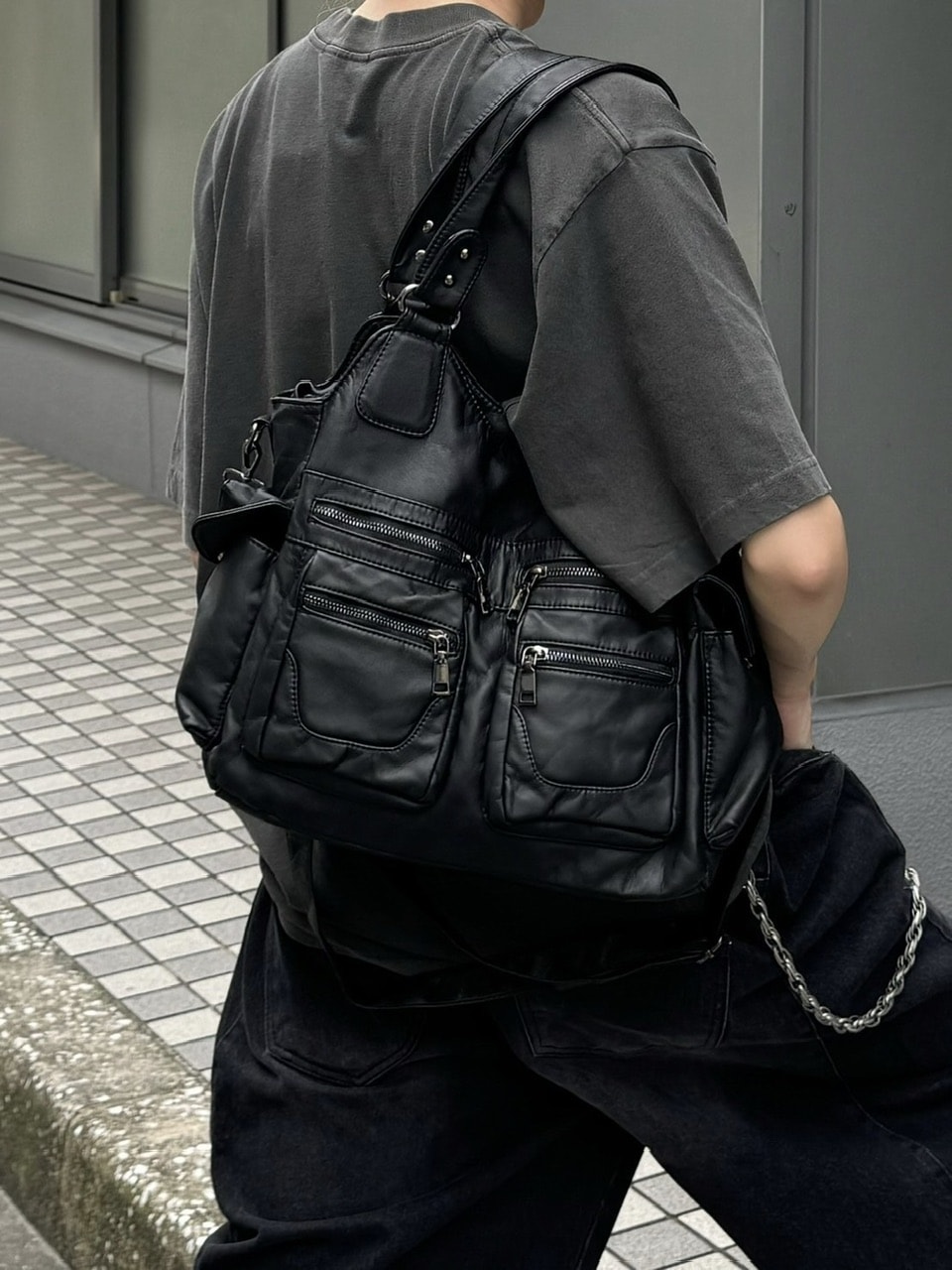 大阪店WEB限定【Chikashitsu +】leather pocket shoulder bag 3 | OUR
