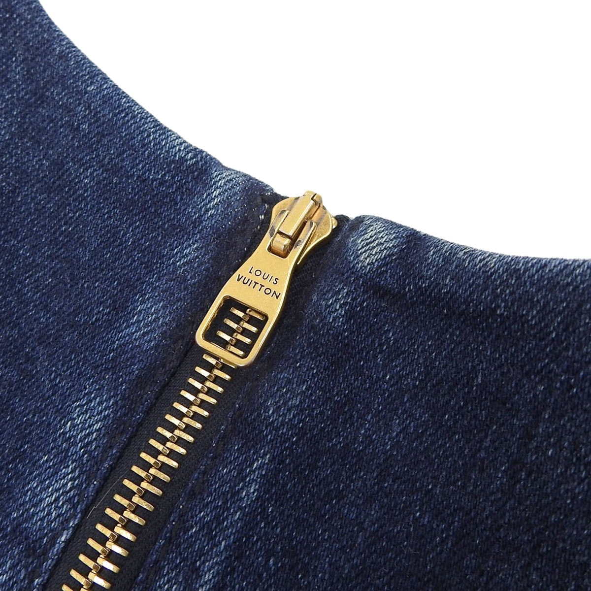 ルイヴィトン LOUIS VUITTON デニム ワンピース ノースリーブ 40