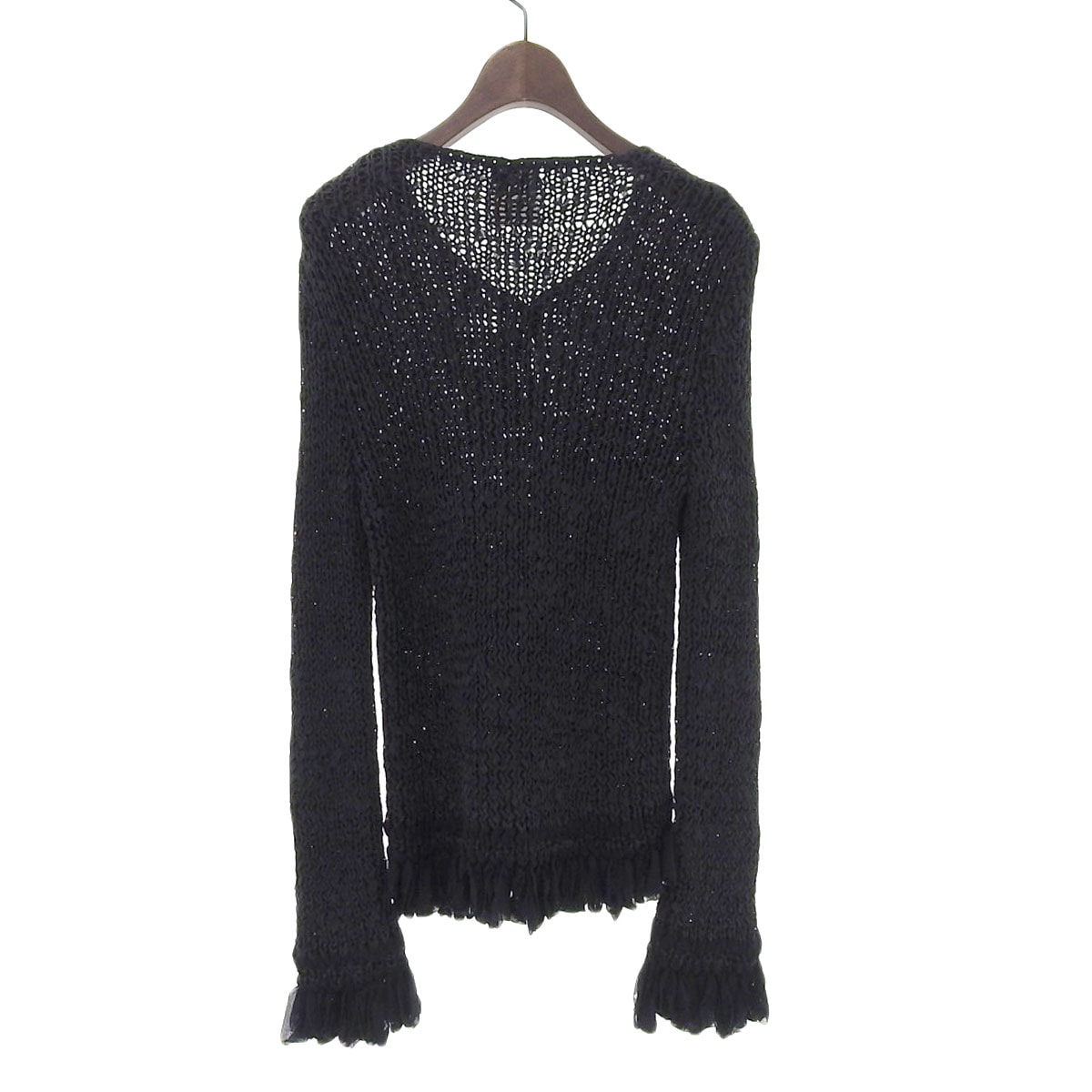 シャネル CHANEL ニット カーディガン ネイビー 38 レディース 02C