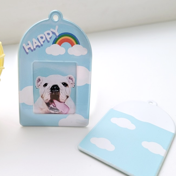 ミニフォトホルダー(両面印刷・ボールチェーン、キーホルダー追加可能