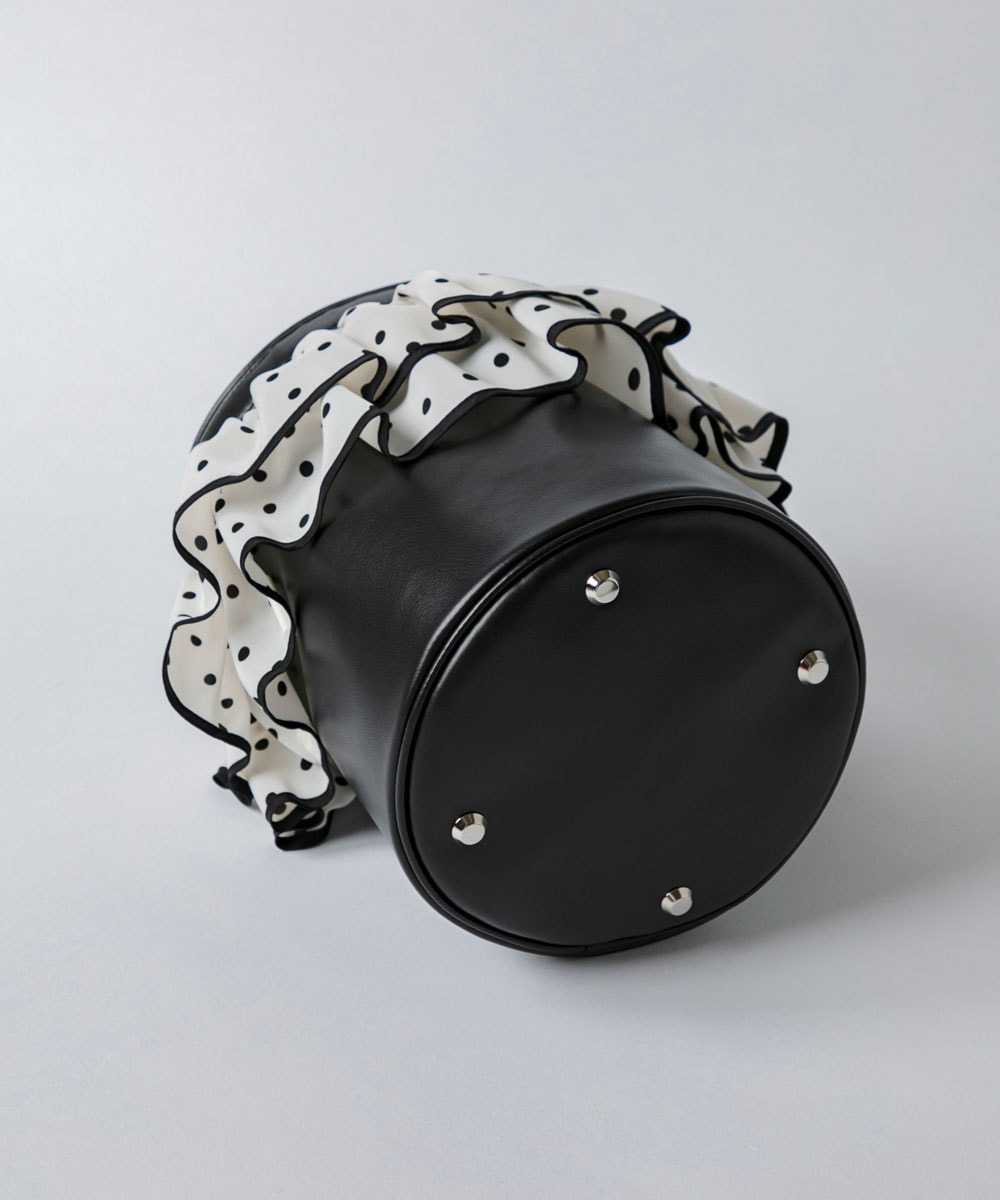 ピクニック（白フリル×黒ドット） | bag,picnic | setsuko sagittaire