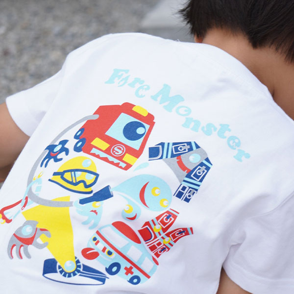 セイバーズオリジナルTシャツ Fire Monster キッズ用 【ネイビー