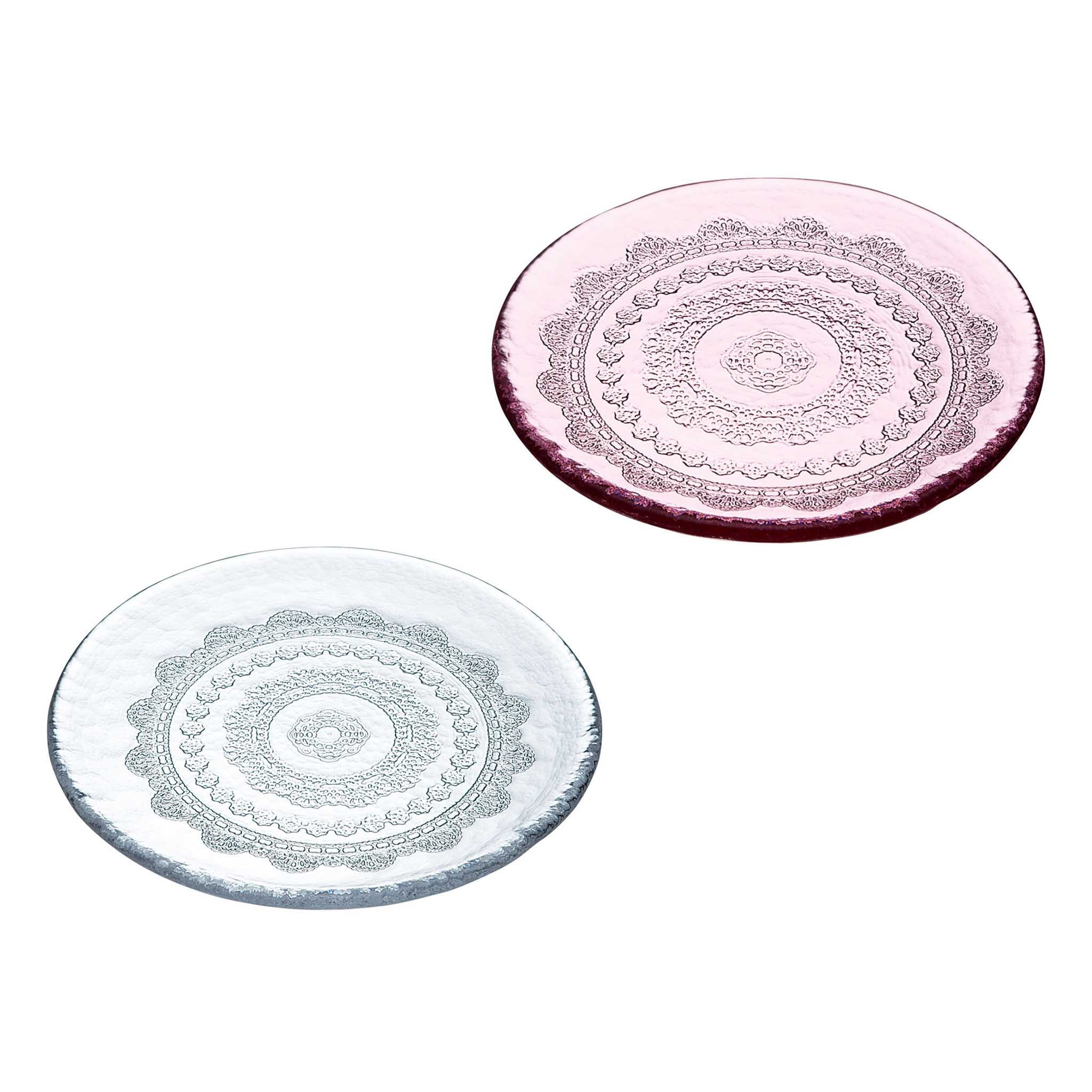レース：プレート (18cm) 2枚セット GIFT | ガラス製品 | Sghr
