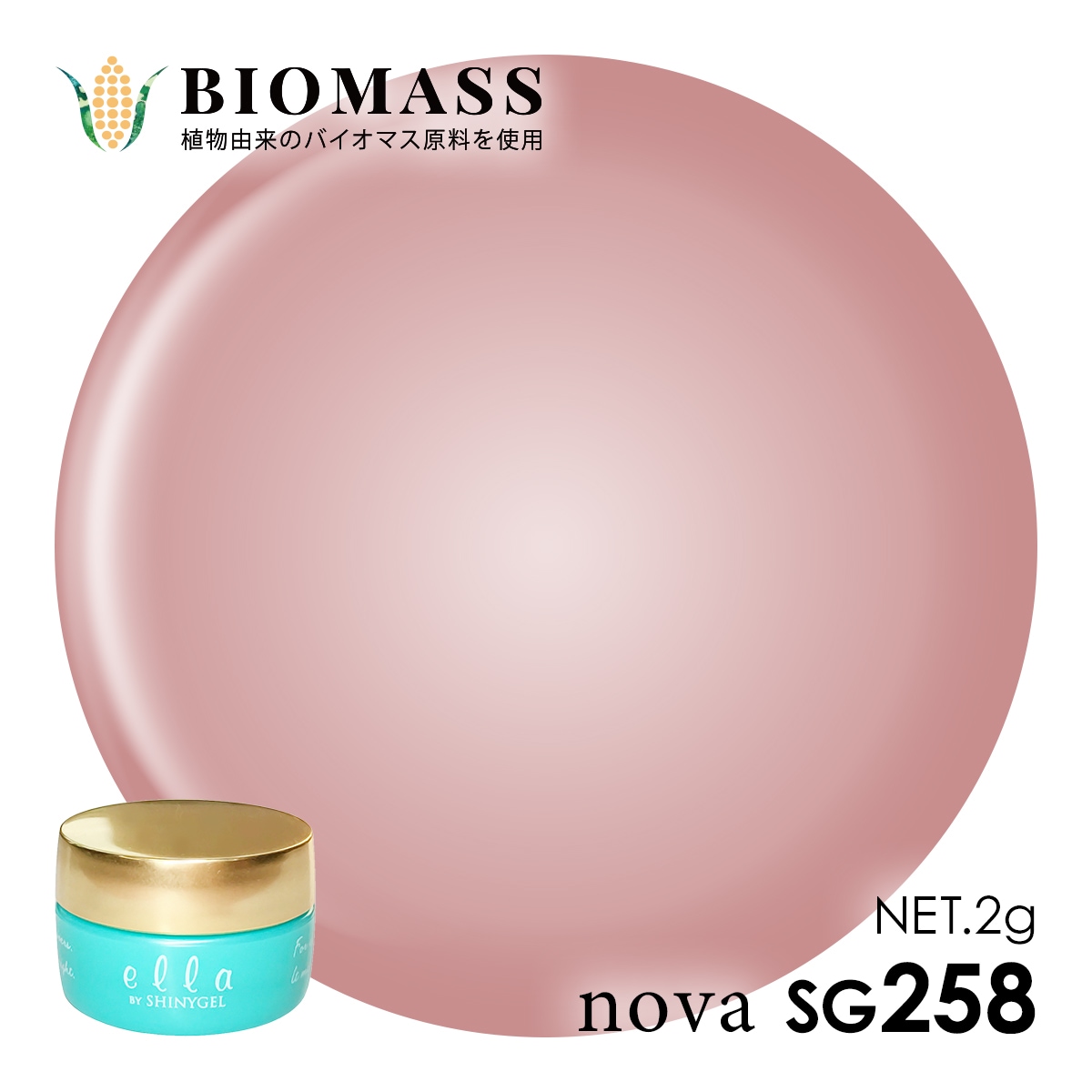 エラバイシャイニージェル SG258 タナグラ 2gカラージェル[UV/LED対応