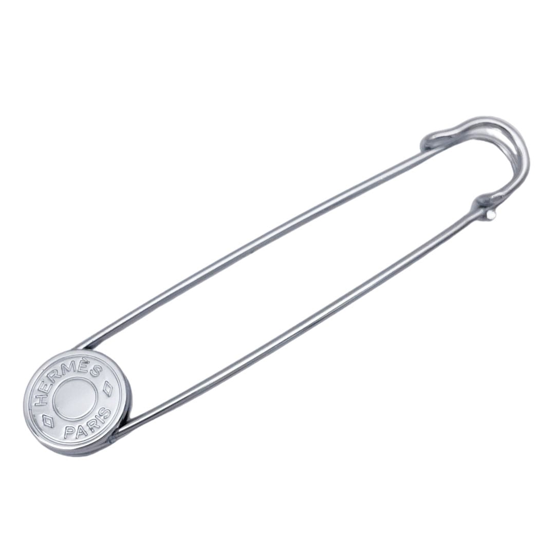 HERMESエルメス クルードセルハットピン シルバー/ブラック ピン