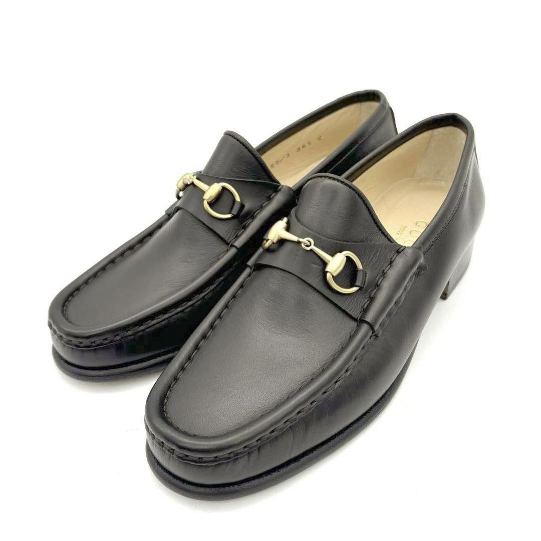 GUCCI グッチ ローファー ホースビット レザー ダークブラウン