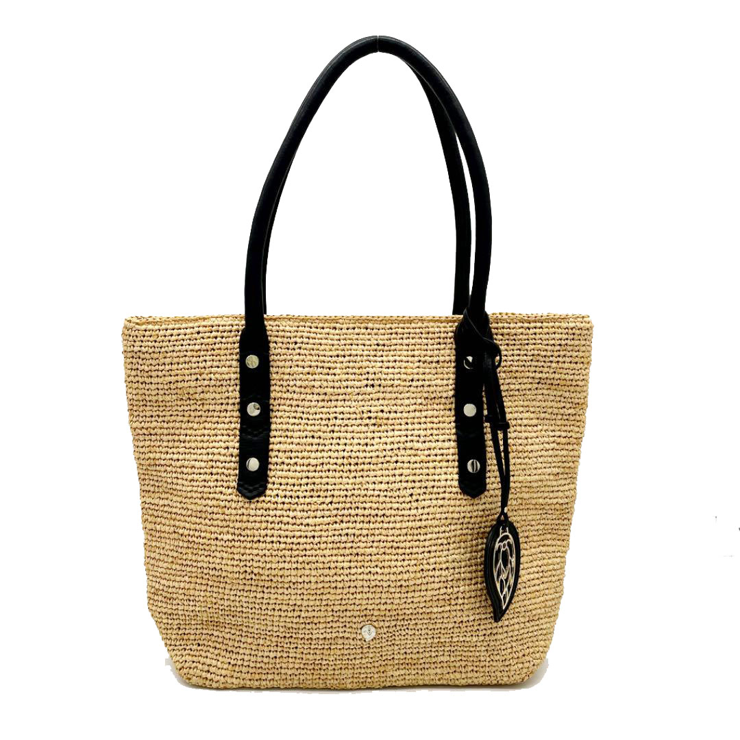 Helen Kaminski ヘレンカミンスキー ラフィア トートバッグ レザー