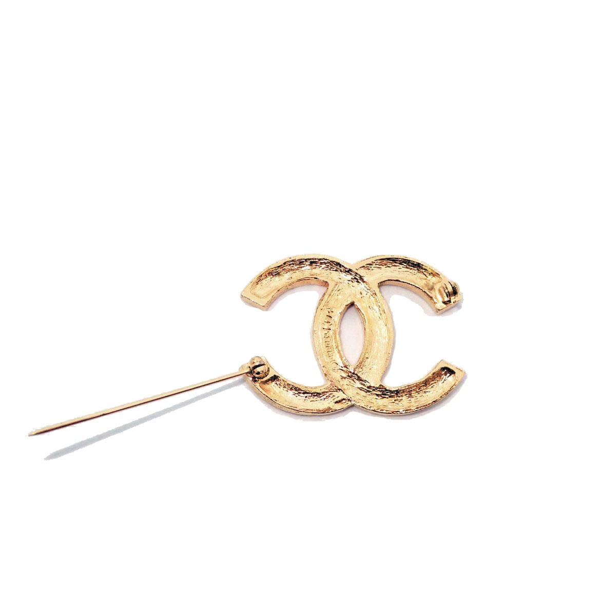 □シャネル□ ピンブローチ ココマーク ラインストーン ゴールド 174