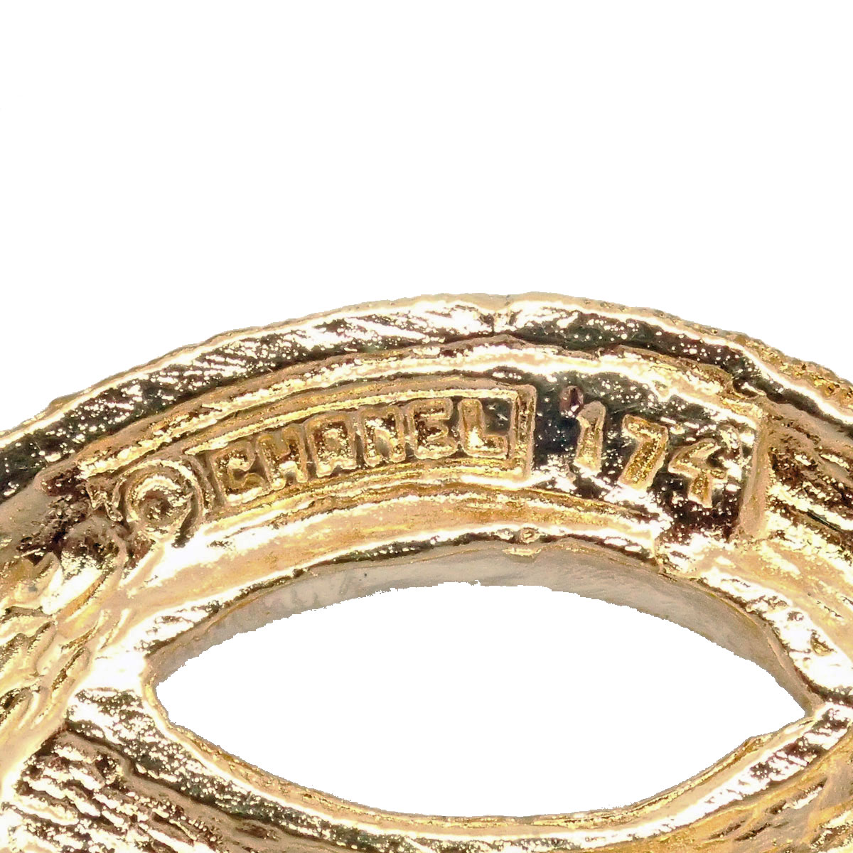 □シャネル□ ピンブローチ ココマーク ラインストーン ゴールド 174