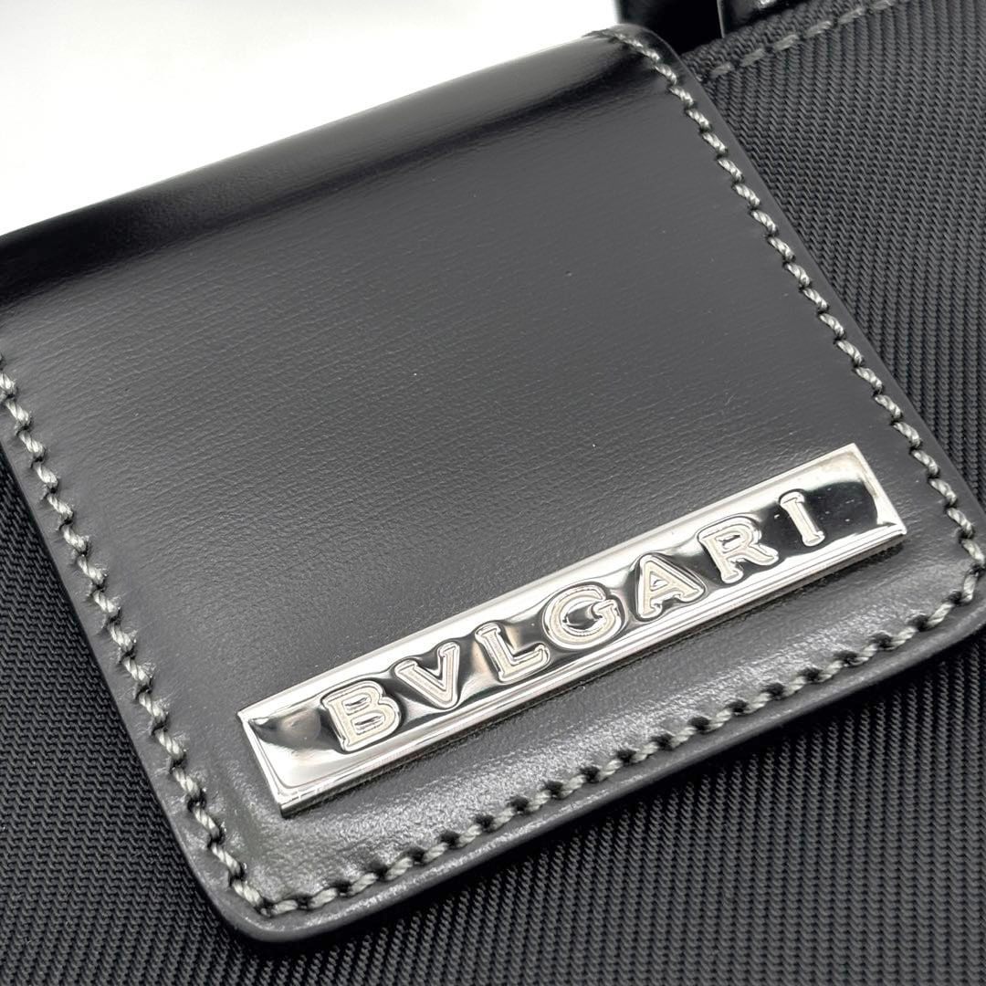 BVLGARI ブルガリ ミニハンドバッグ ナイロン/レザー ブラック