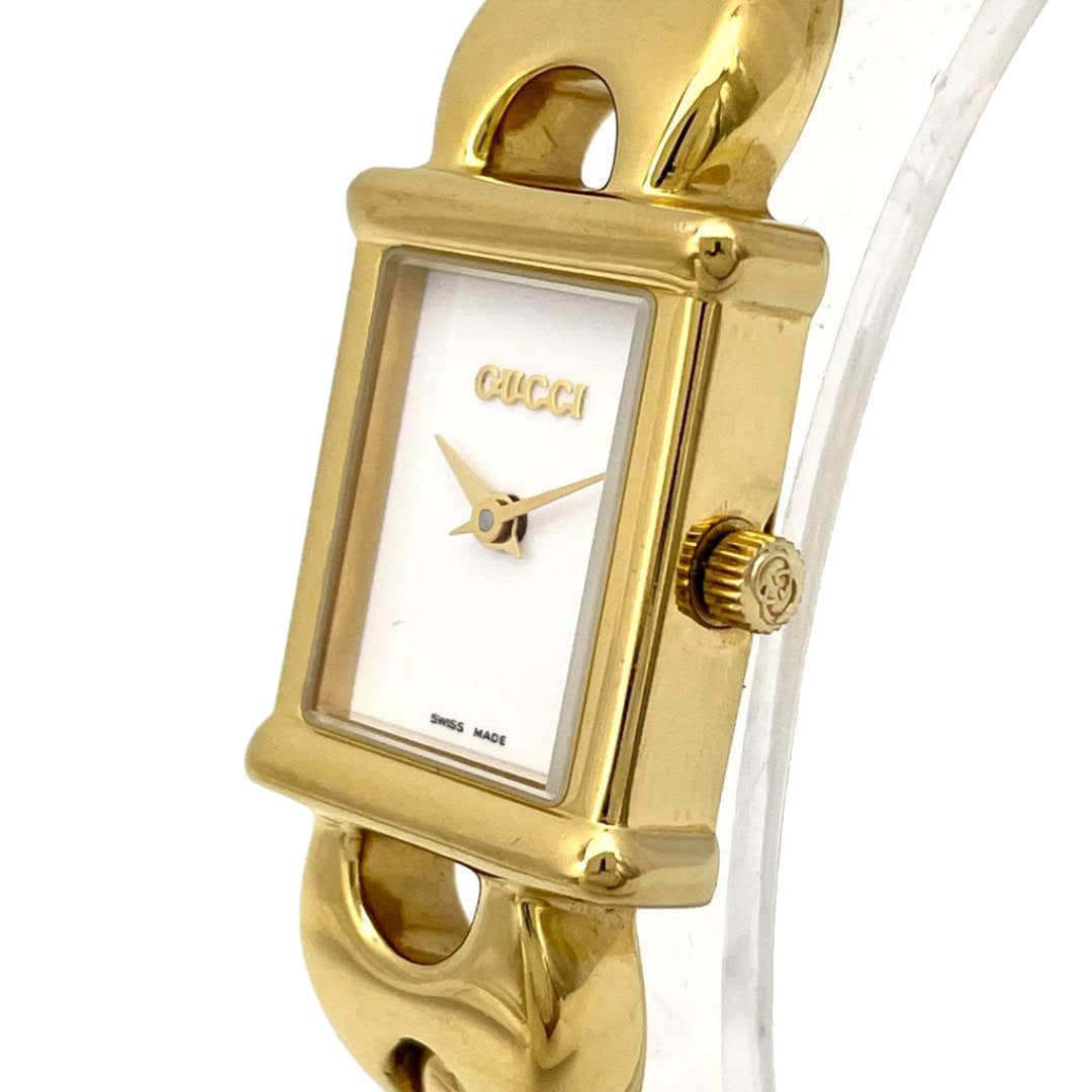 GUCCI グッチ レディース腕時計 チェンジベルト QZ GP レザー ゴールド