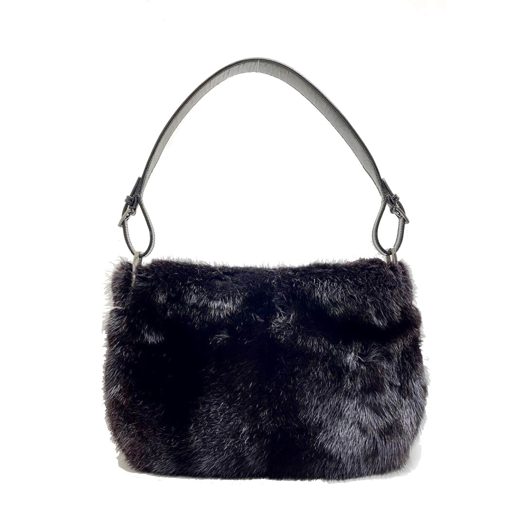 GUCCI グッチ ワンショルダーバッグ ファー ダークブラウン 000・3593