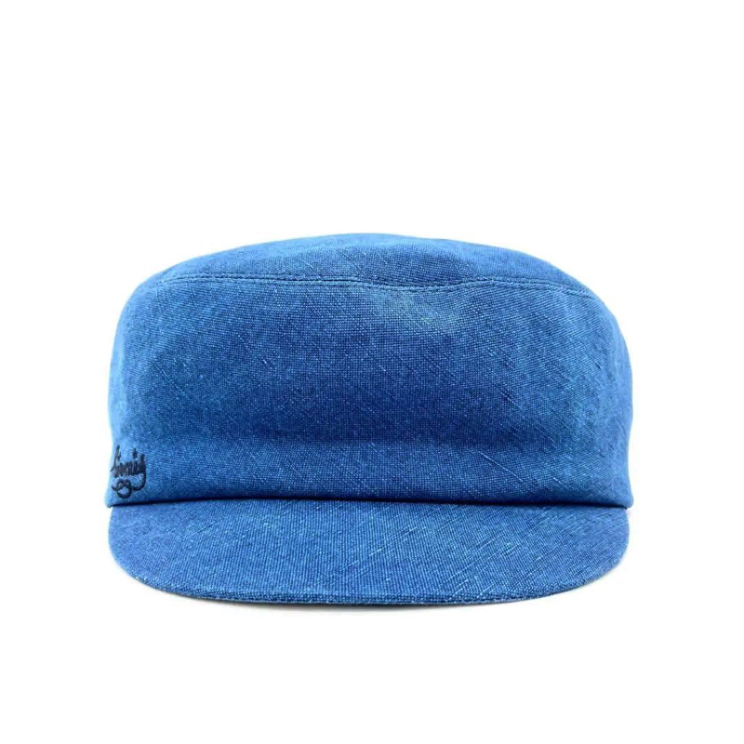 HERMES エルメス キャスケット 帽子 58 麻 ブルー系 レディース | 小物