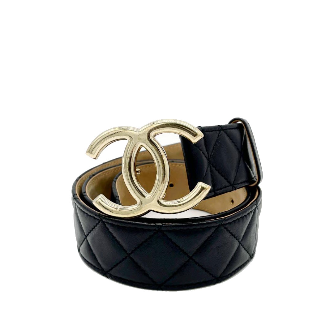 CHANEL シャネル レディース ベルト 85 マトラッセ ココマークバックル