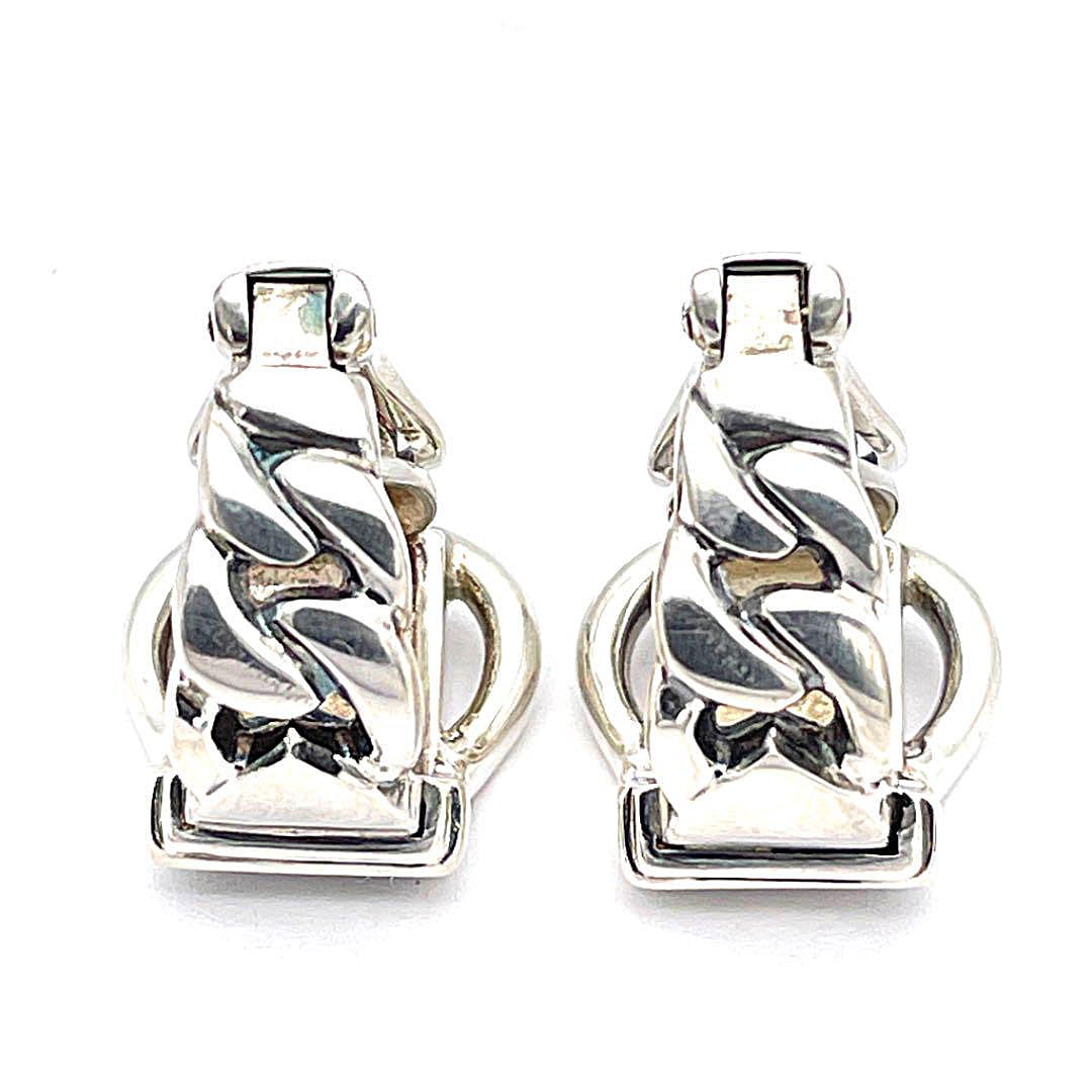 HERMES エルメス イヤリング ブックルセリエ ベルトモチーフ 925