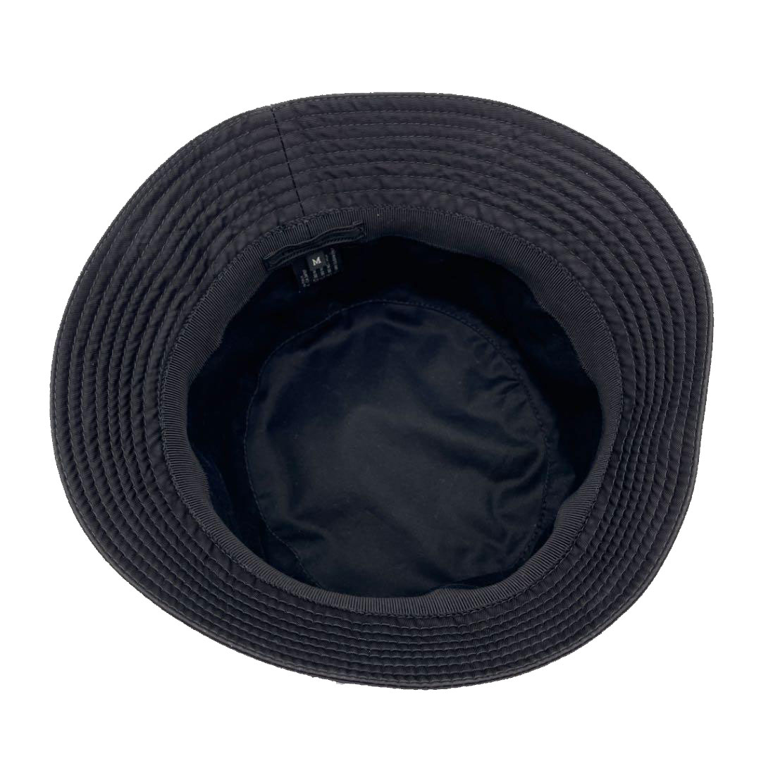 PRADA プラダ バケットハット 帽子 Mサイズ ナイロン ブラック RN