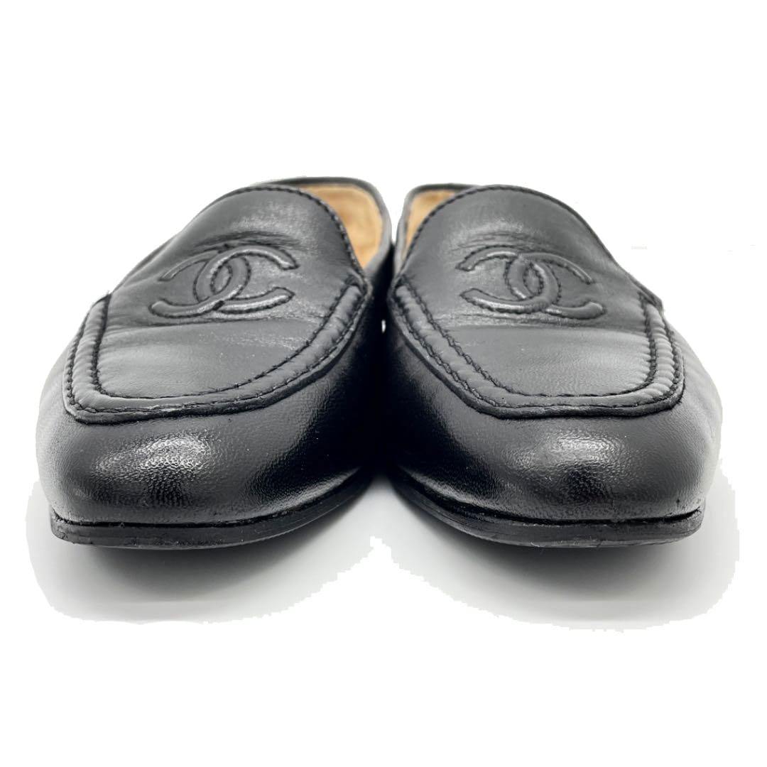 CHANEL シャネル ローファー ココマーク レザー ブラック 36（約23cm