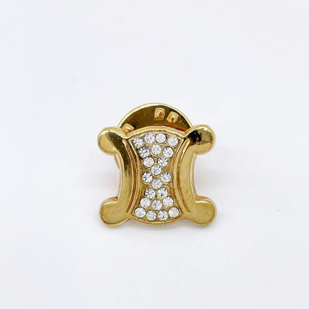 CELINE セリーヌ ラインストーン ピンブローチ3点 凱旋門 トリオンフ