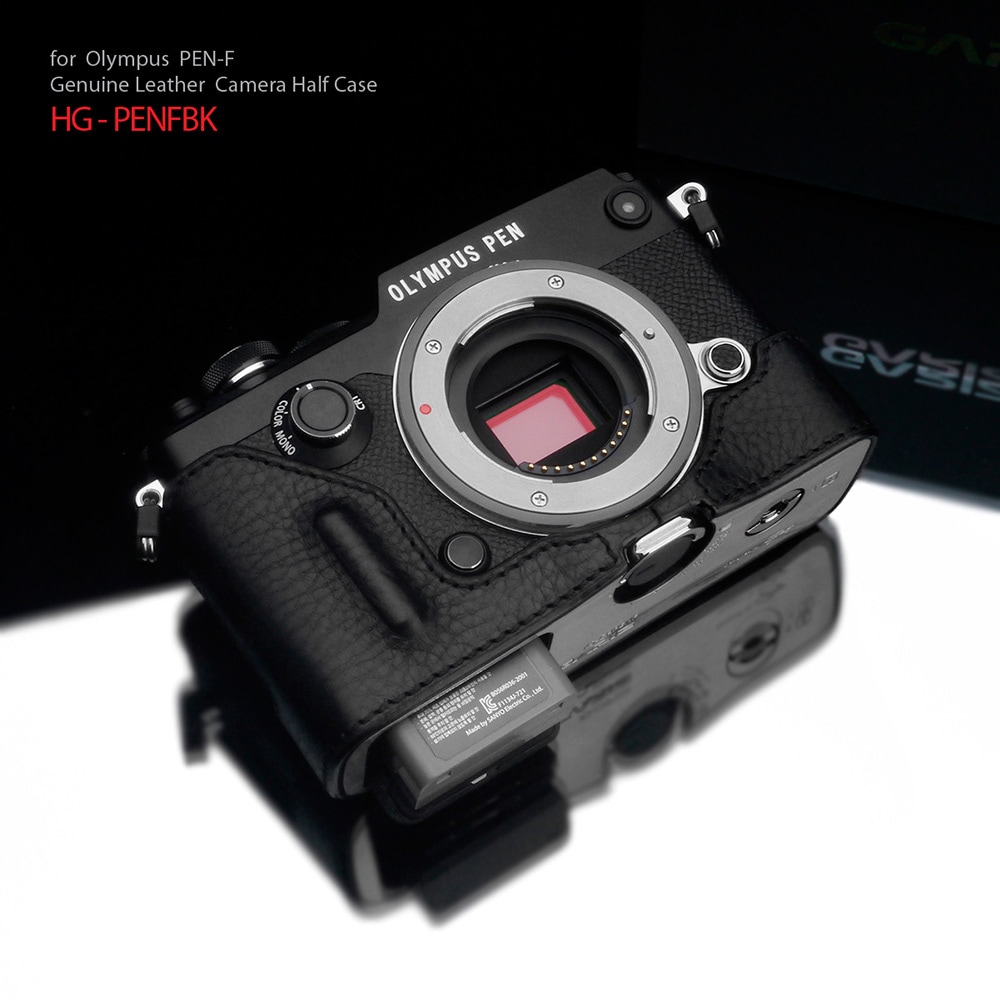 GARIZ OLYMPUS PEN-F用 本革カメラケース HG-PENFBK ブラック