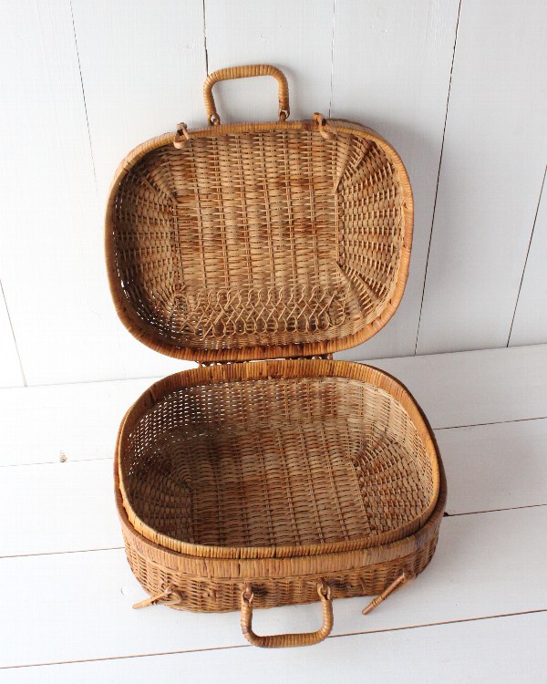 ラタン ピクニックバスケット トランク型 A