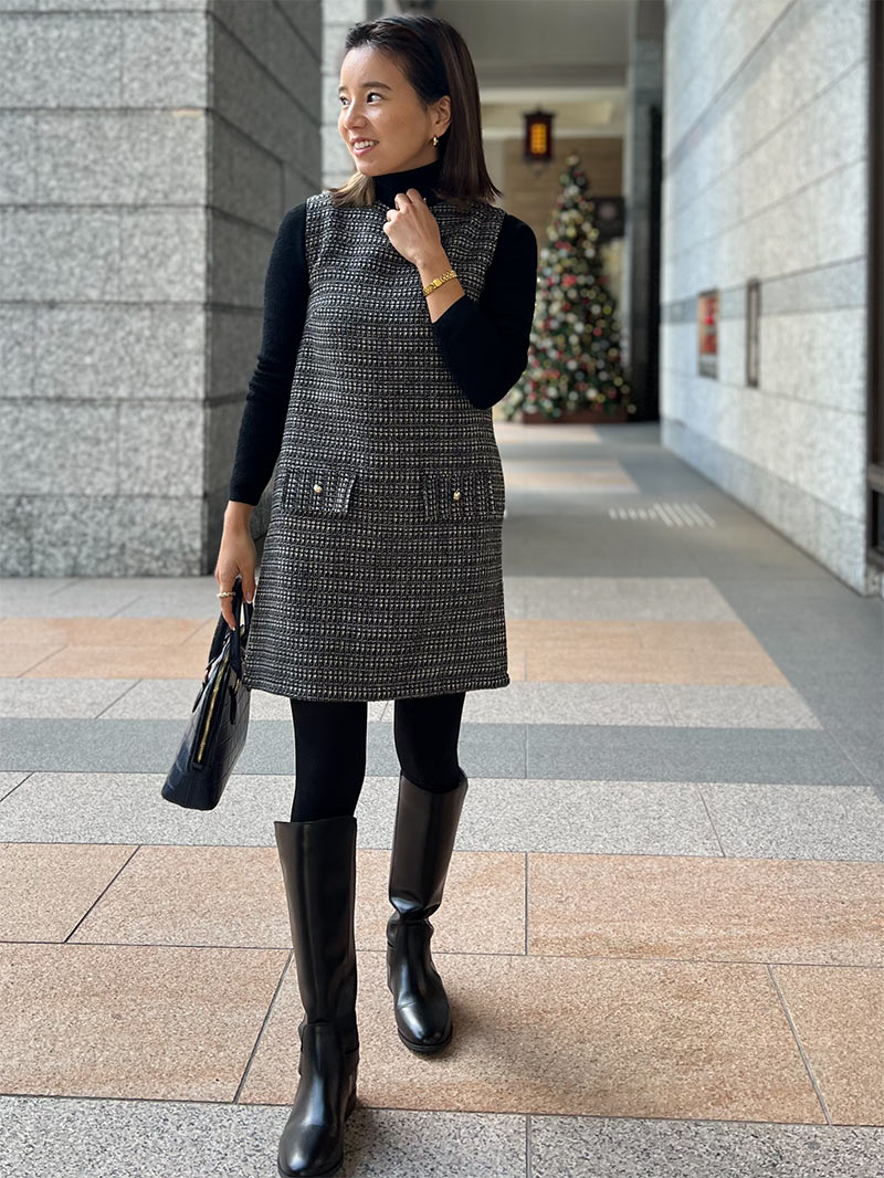 小柄だからこそ似合う ツイードミニワンピース | ワンピース