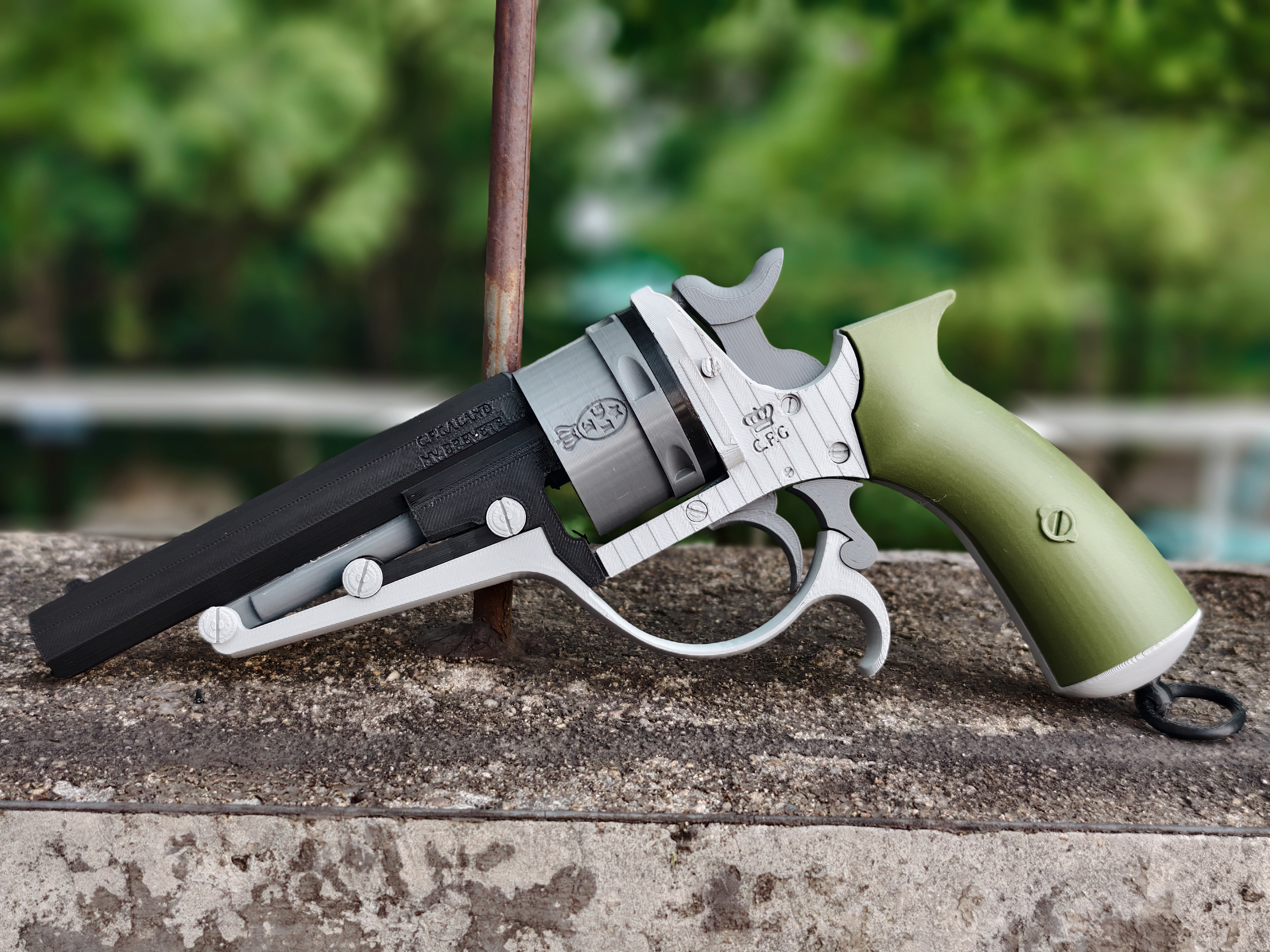 Galand M1870 Revolver Classic pistol Fidget Toy - Free 3D Print