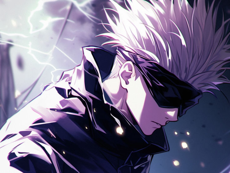 Satoru Gojo Purple Lightning Hueforge - Free 3D Print Model