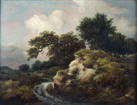 砂丘と小さな滝のある風景 Landscape with dune and small waterfall