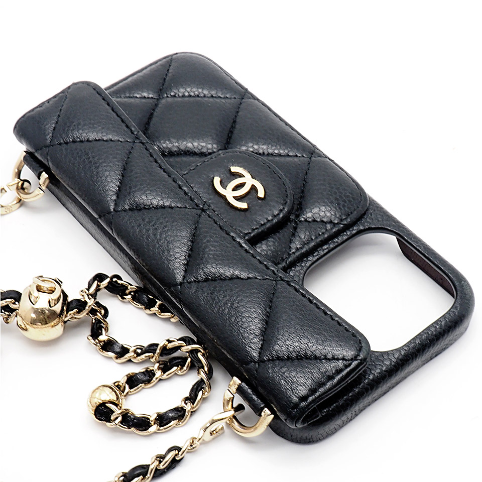 CHANEL シャネル タイムレスクラシック iPhone13Pro用ケース チェーン